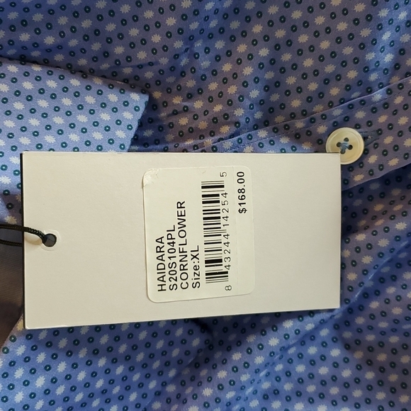 Zachary Prell Stretch Haidara Button Down in Cornflower Size XL NWT - Picture 5 of 8